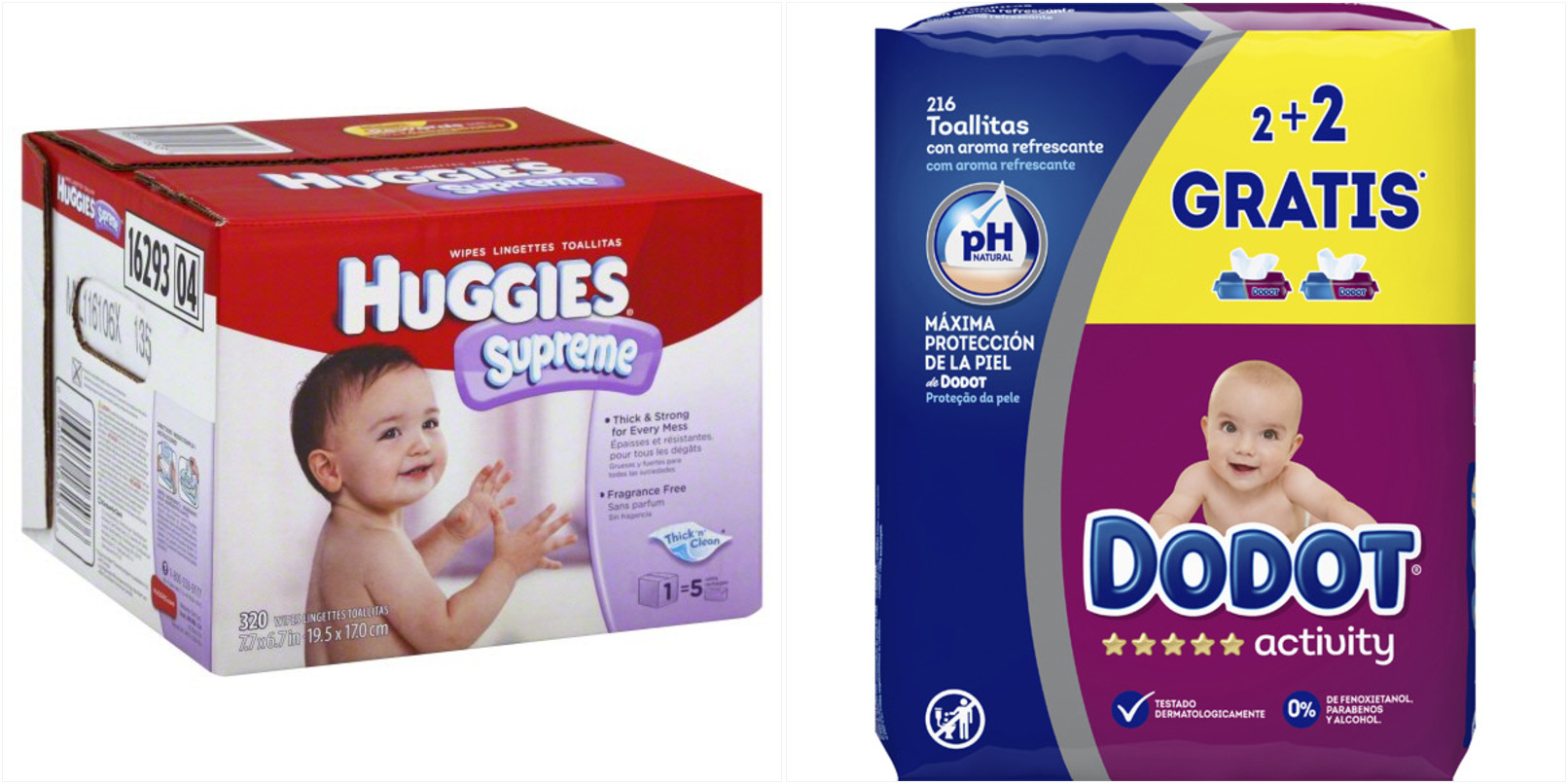 Dodot Toallitas para Bebé, 960 Toallitas, 15 Paquetes (15x64), Limpieza e  Hidratación en Cada Pasada : : Bebé