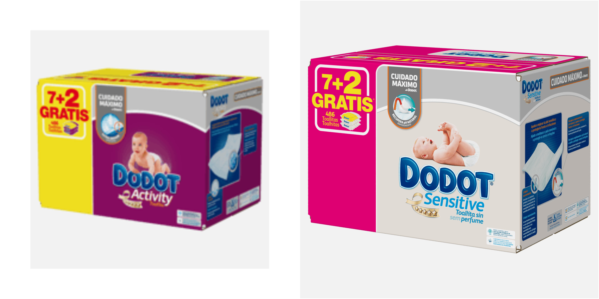 Dodot Toallitas Sensitive para Bebé, Óptima Protección para la Piel de Dodot,  810 Toallitas, 15 Paquete (15x54) : : Bebé